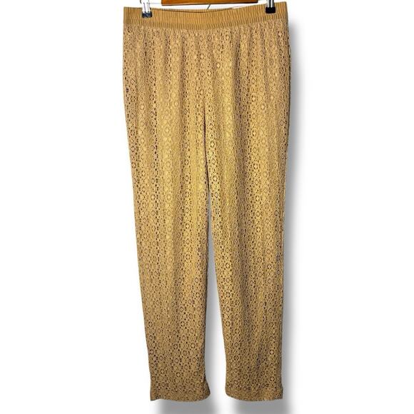 Chico's Pants NWT Women's Sz 0 (4) Arabian Camel Lace Pull On Lined Ultimate Fit - Picture 1 of 8